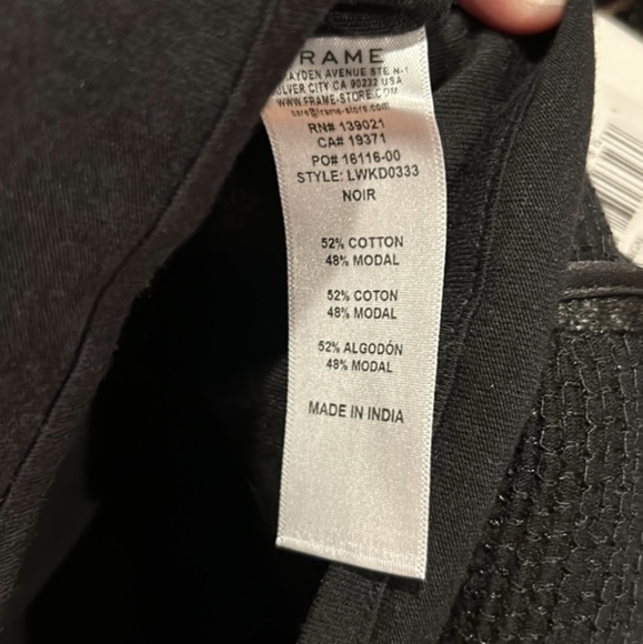 Frame small black long sleeve mini sequin dress - Picture 4 of 5